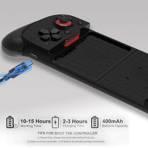 Wireless Cloud Gaming Controller for iOS, Android, Windows PC, Bluetooth Gamepad for iPhone 15/14/13, Black