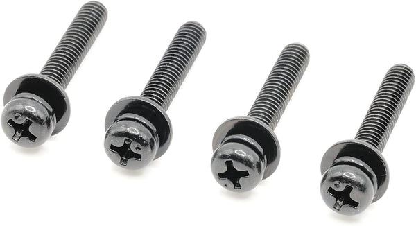 Replacement Screws, 1 Set of Metric Screws (Model RS-198456), Pan Head - Philips Drive - Black Plated (Pack of 4)