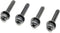 Replacement Screws, 1 Set of Metric Screws (Model RS-198456), Pan Head - Philips Drive - Black Plated (Pack of 4)