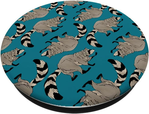 Raccoon Pattern Trash Panda Forest Animal Lover Racoon PopSockets Standard PopGrip