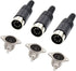 jing 7 Pin DIN Male Plug Female Adapter Socket, Panel Mount Chassis Audio AV Solder Connector, 3 Sets