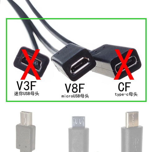 USB C to Micro USB Cable, 90 Degree USB Type C Male to Micro USB Female Adapter Charging Cable, 2PCS (V8F-CMST, 25CM)