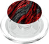 Black Red Wood Grain Clear PopSockets PopGrip for MagSafe
