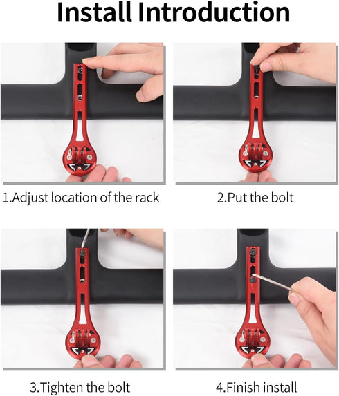 KOOTU Aluminium Alloy Bicycle Computer Mount, Compatible with Garmin Edge, Wahoo Elemnt, Bryton, and GoPro