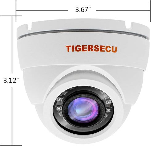 TIGERSECU Super HD 1080P Wide Angle Dome Security Camera with OSD Switch, 4-in-1 for Indoor/Outdoor Use