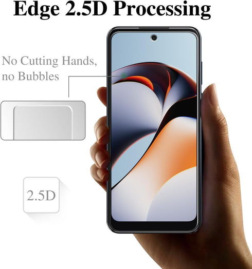 Pokolan Tempered Glass Screen Protector for Motorola Moto G Play (2023) - 9H Hardness, Bubble Free, Easy Install,