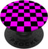 PopSockets Grip and Stand Black Fuchsia Checkered Pattern Checkerboard for Phones and Tablets