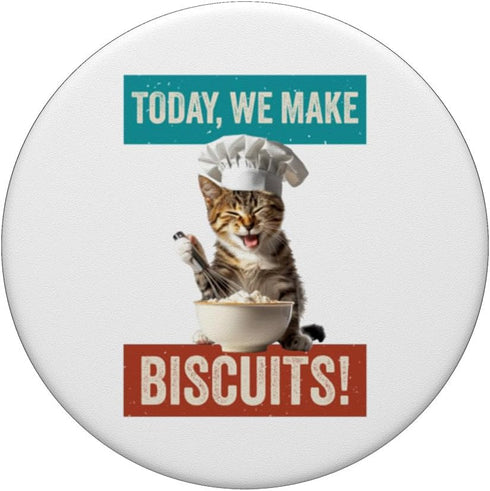 Cat Make Biscuits Funny Cat Baker PopSockets Standard PopGrip for Cat Owners
