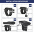 12V-24V Dual USB Charger Socket, Waterproof Motorcycle Charger, 30W PD USB C & Quick 3.0 Adapter for Phone, Tablet, GPS