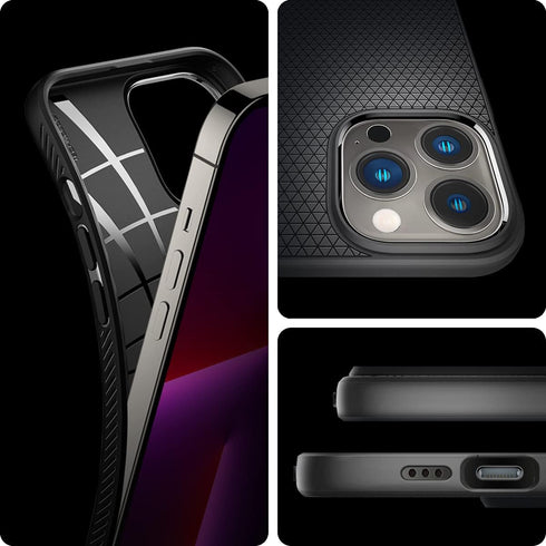 Spigen 13 (2021) Liquid Air Designed for iPhone Pro Max Case - Matte Black