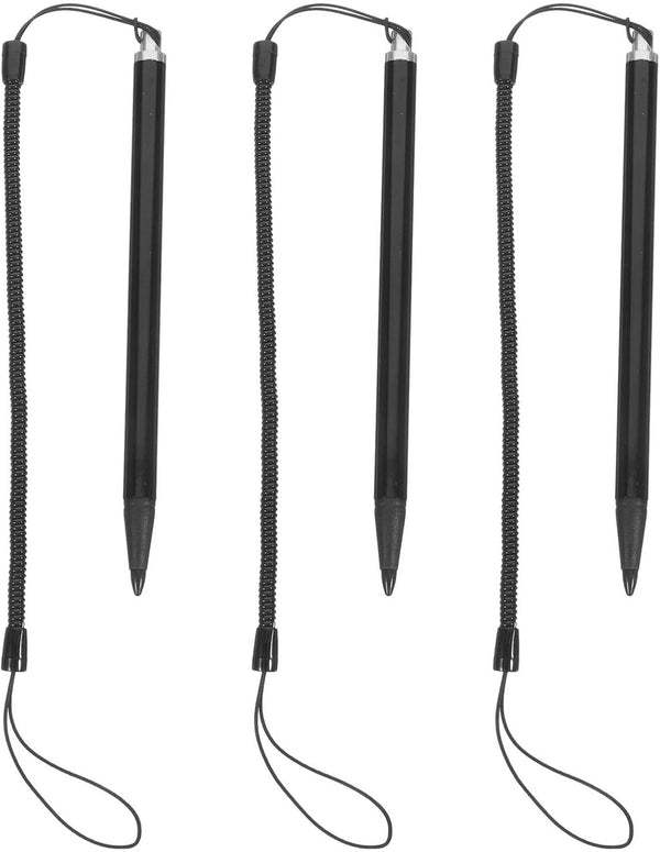 HOMSFOU 3pcs Touch Pen with Spring Rope, Resistive Touch Screen Painting Pen, Anti-Lost Hard-tip for POS PDA