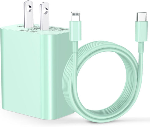 for iPhone Charger Fast Charging, MFi Certified 20W USB C Wall Charger with 6FT USB C to Lightning Cable