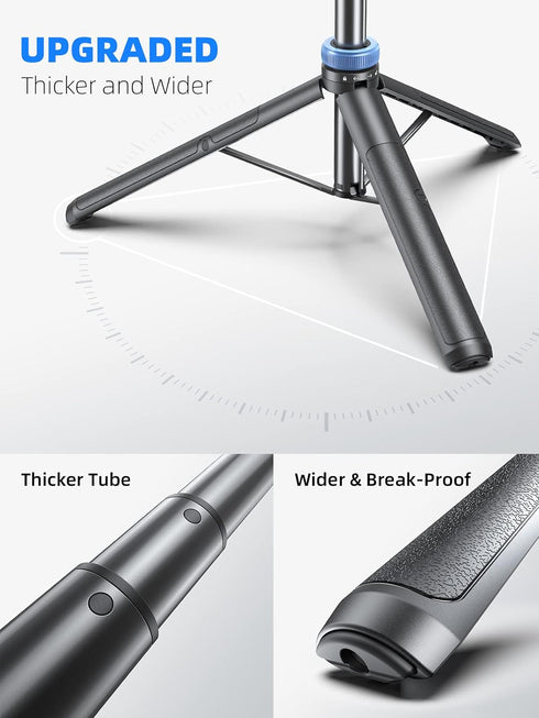 Kaiess 62" Phone Tripod & Selfie Stick, Extendable Photography Light Stand with Wireless Remote, Solidest, Portable