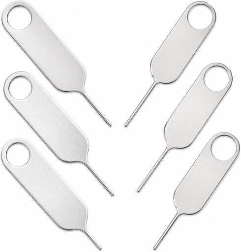 PHONSUN 6 Pack Reset 3 3 Universal Sim Card Tray Removal Tool SD Opening Eject & Doorbell Pin (Includes Keyring)