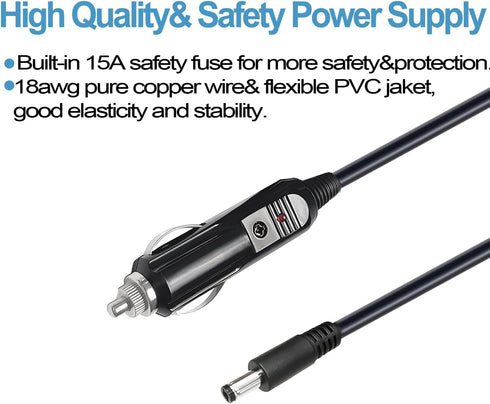 Car Charger Replacement for Brother Pocketjet Printers PJ773 PJ-622 PJ-623 PJ-662 PJ-663 PJ822 Pocketjet 3 Plus