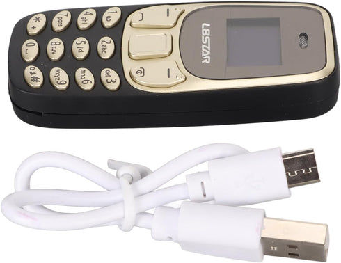 Jectse Mini Phone, Small Bluetooth Phone with Dual SIM, Unlocked Cell Phone with Voice Changer (Black and Gold)