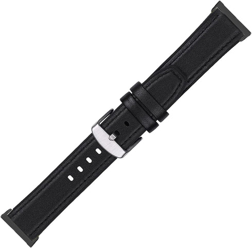 Ticwatch Pro 5 Smartwatch Bands Compatible, 24mm Leather Silicone Breathable Replacement Strap for Android Smartwatch