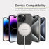 PureGear Kickstand 15W Qi-Certified Fast Magnetic Wireless Charging Pad for iPhone 15/15Pro/15ProMax/14/13/12, Galaxy