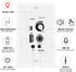 Herdio in Wall Audio Control Amplifier Receiver 2 Channel Wall Plate with USB, 100Watt Max for Sound Systems