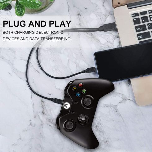 UCEC Dual Micro USB Splitter Cable: Charge 2 Micro USB Devices Simultaneously from 1 USB Port (1 pack)