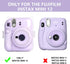 Instant Mini 12 Clear Case for Fujifilm Instax Mini 12 Camera, Protective Case with Upgraded Back Pocket