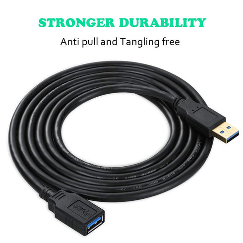 XBOHJOE 20FT 3.0 5Gbps etc(20ft USB Extension Cable High Speed USB Extender Cable Type A Male to A Female Data Transfer