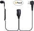 2-Pack Walkie Talkie Earpiece with PTT Mic, 2.5mm/3.5mm 2-Pin Headset for Motorola Two-Way Radios.