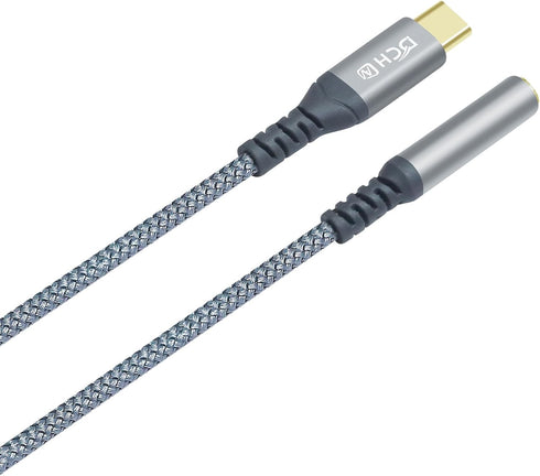 USB-C to 3.5mm Audio Adapter, Braided Dongle for Samsung Galaxy S22, S21, S20, Pixel 7, Android Phones, Laptops.