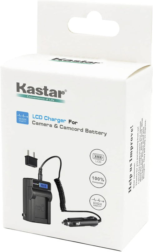 Kastar 4-Pack DMW-BCJ13 Battery and LCD AC Charger, Compatible with Panasonic Lumix DMC-LX5, LX5GK, LX5K, LX5W, LX6,