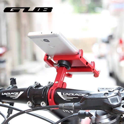 GUB Bicycle & Motorcycle Phone Mount, Aluminum Bike Phone Holder with 360° Rotation, Compatible with iPhone & Samsung