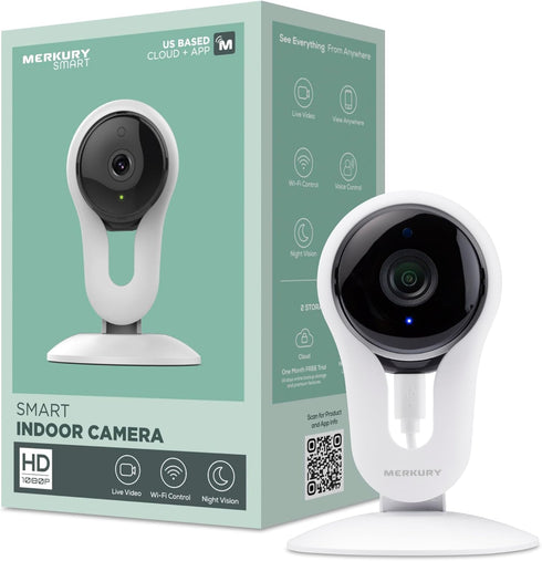 Indoor Camera, 1080p HD Home Security Camera with Two-Way Audio, Motion Detection, Night Vision, Compatible with Alexa