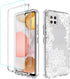 Galaxy A42 5G Phone Case, Tempered-Glass Screen Protector, Cute Clear Mandala Pattern Full Body Cover
