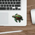 Weatherproof Sea Turtle Sticker Vinyl Decal, Small 4" Waterproof for Water Bottle, Mug, Laptop, Funny Gift ID44990