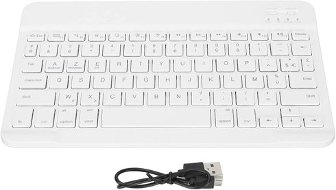 Sanpyl Keyboard, 10in Ultra Thin Bluetooth French AZERT Keyboard, Waterproof Multifunctional for Tablet Phone