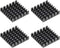 uxcell 5x25x25mm Black Aluminum Heatsink, Thermal Adhesive Pad Cooler for 3D Printers (4Pcs)