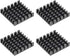 uxcell 5x25x25mm Black Aluminum Heatsink, Thermal Adhesive Pad Cooler for 3D Printers (4Pcs)