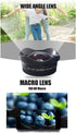 Andoer 4K Smartphone Camera Lens 0.45X Wide Angle and 15X Macro Phone Lens with Universal Clip