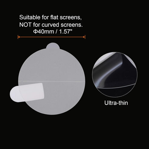 5pcs Watch Glass Screen Protectors 40mm HD High Definition Anti-Scratch Waterproof TPU Protective Film for Flat Screen