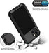 Lanhiem Metal Case for iPhone 13, Heavy Duty Shockproof Rugged Cover with Built-in Glass Screen Protector, Black