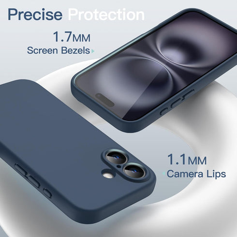 JETech 16 6.1-Inch, Magnetic Silicone Case for iPhone Compatible with MagSafe, Silky Soft Touch, Shock Absorbing Phone