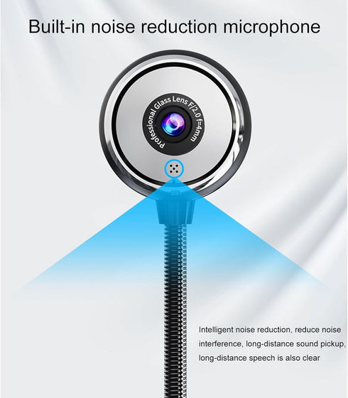 Swokely 1080P(2K) 30hz 360 USB Desktop Stand-Up Camera, HD Streaming Webcam with Mic, Rotation Portable Camera
