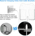 Xinjoduz 2 PCS Wall Mounted Phone Holder, Clear Plastic Self Adhesive Bedside Cell Phone Stand Cradle with Charging