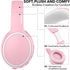 B10 Headset 50H 5.3 RORSOU Wireless Over-Ear Headphones, Lightweight Folding Stereo Bass Bluetooth with Mic, Playtime
