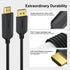 4K 10 2-Pack (4k, 2880P,2160P, 1440P, 1080P) DisplayPort to HDMI Cable Feet, DP (Display Port) to HDMI Cord Male