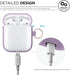 elago Silicone Case with Keychain for Apple AirPods Case 1 & 2, Front LED Visible, Supports Wireless Charging, Lavender