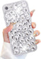 TPU Soft 3D Heavy Duty Case for iPhone SE 2020/iPhone 8/iPhone 7, Stunning Stones Crystal Rhinestone Glitter Cover