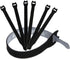 Cable Clips with 3M Adhesive, Multipurpose Wire Clamps for Cable Management - 50 Pack Black with 10 Reusable Ties