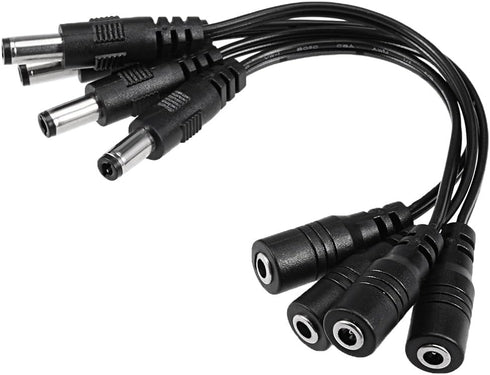 uxcell 16cm Female to Male DC Power Extension Cable Connector for CCTV Security Camera, 4pcs
