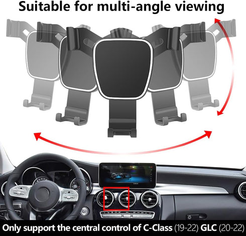 Car Phone Holder for Mercedes Benz C Class 2014-2018, GLC Class 2015-2019, Auto Accessories Navigation Bracket