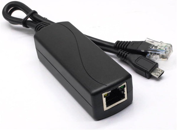 ANVISION Active 48V to 5V 2.4A PoE Splitter Adapter with Micro USB Plug, IEEE 802.3af Compliant for Tablets, Dropcam,